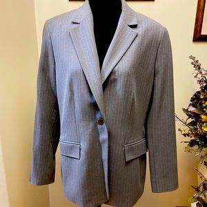 Liz Claiborne gray pinstriped blazer